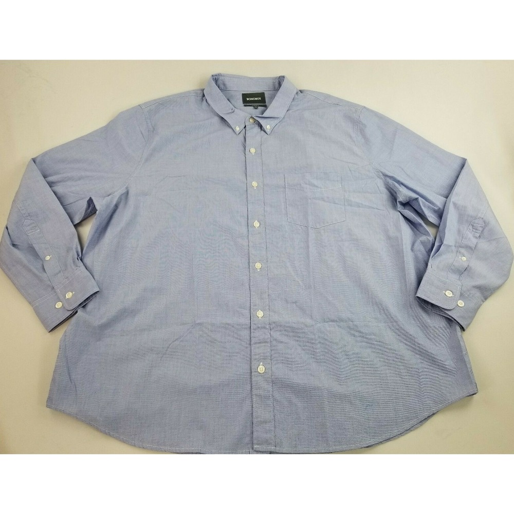 Bonobos men dress shirt standard fit 22239-BL827 cotton blue sz 4XL $88